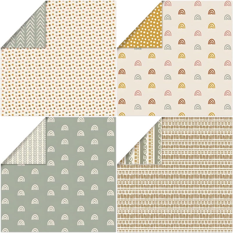 WLXTREE Boho Pattern Scrapbook Paper,24 Sheets 12 Designs Folded Flat Scrapbooking Paper Double Sided Colorful Decorative Craft Scrap Book Paper For Card Making Art Photo Album,12x12 Inch - Image 4